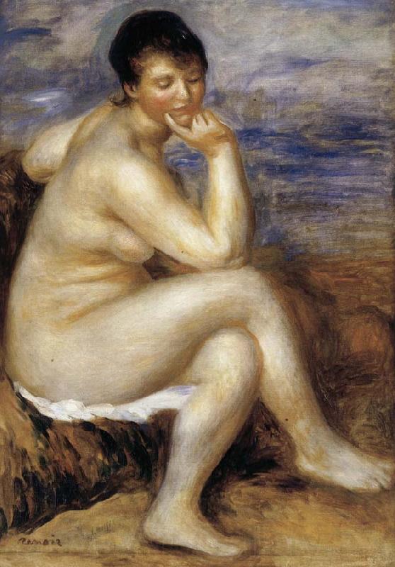 Pierre Renoir Bather with a Rock Norge oil painting art